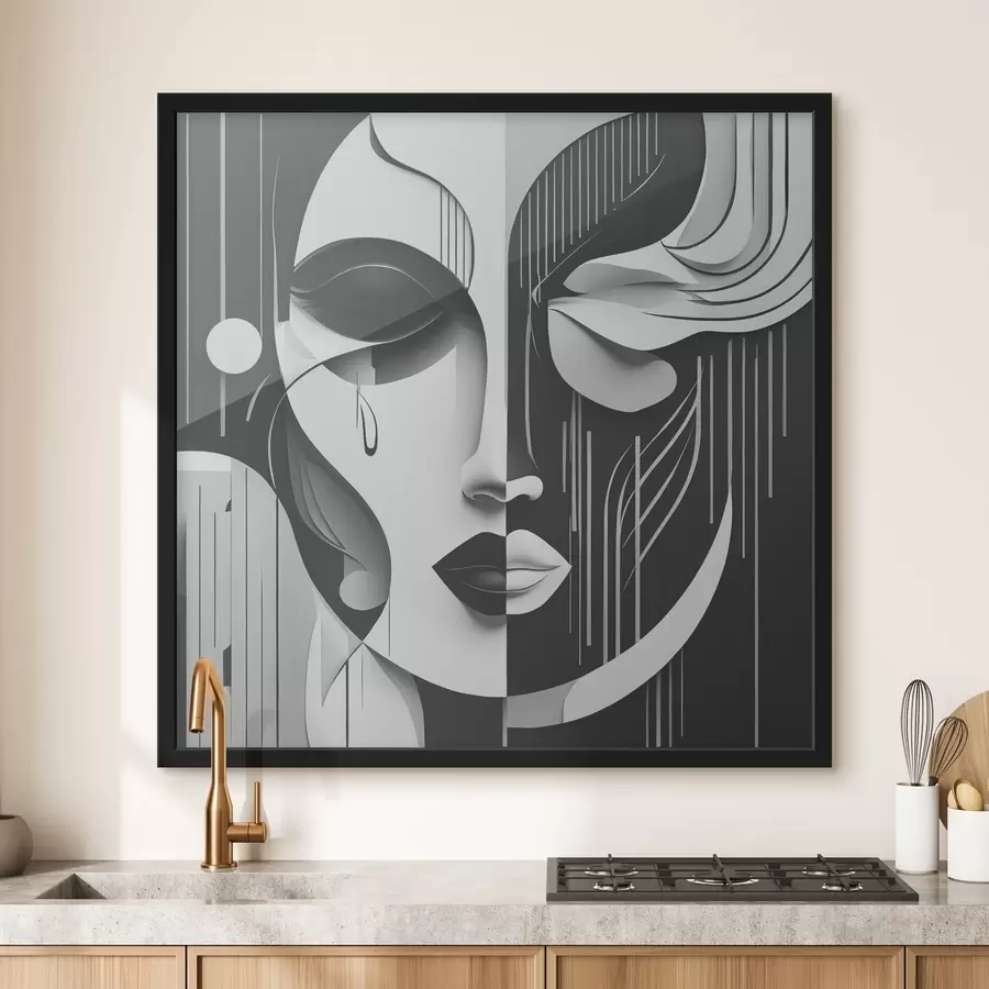 Fototapeedid Must-valge mask f38850