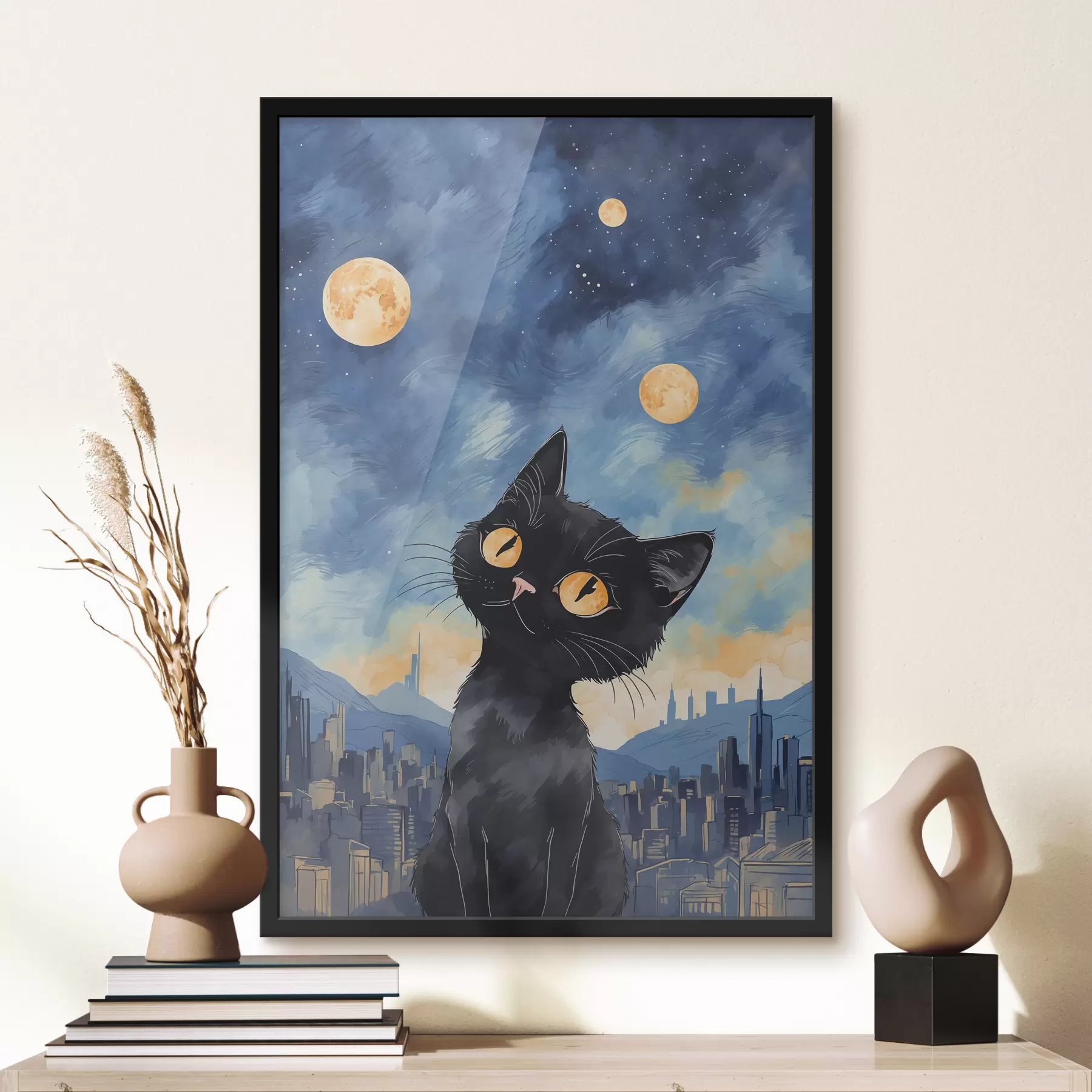 Fototapeedid Kass linna taustal f38861