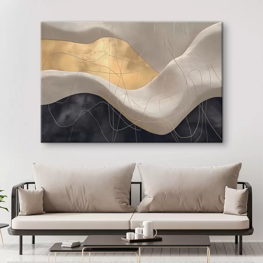 Pilt Abstraktsioon lainete ja joontega s39053