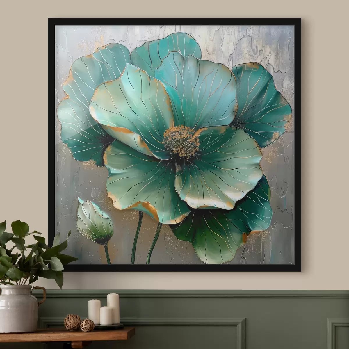 Plakat Suur abstraktne lill f39013