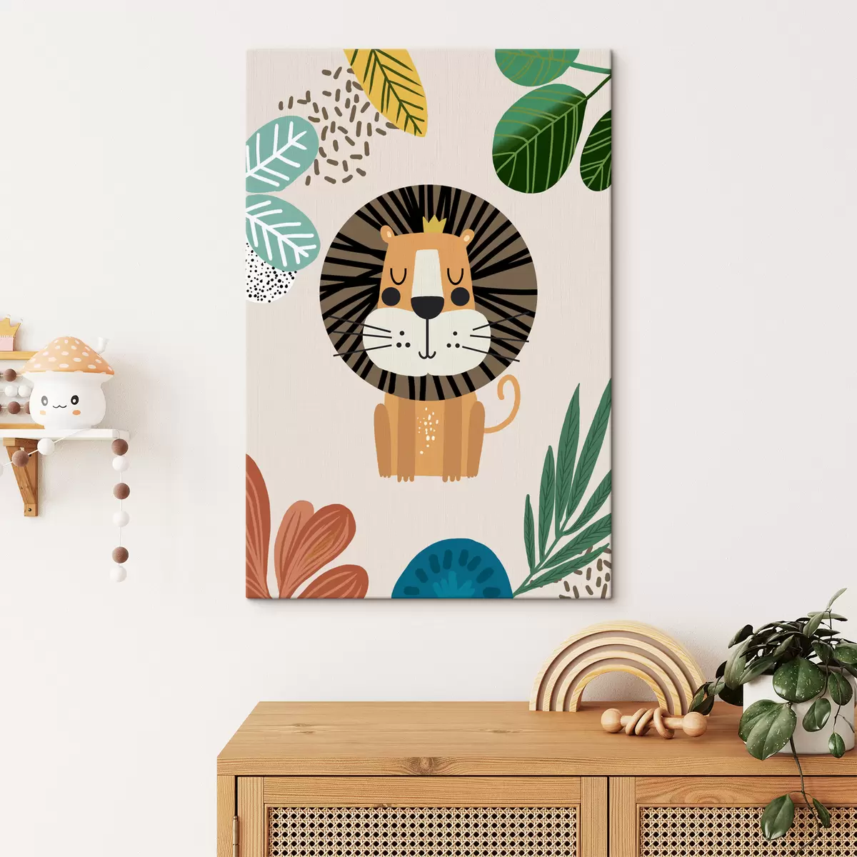 Pilt Lõvi džunglis safari stiilis, boho s39095