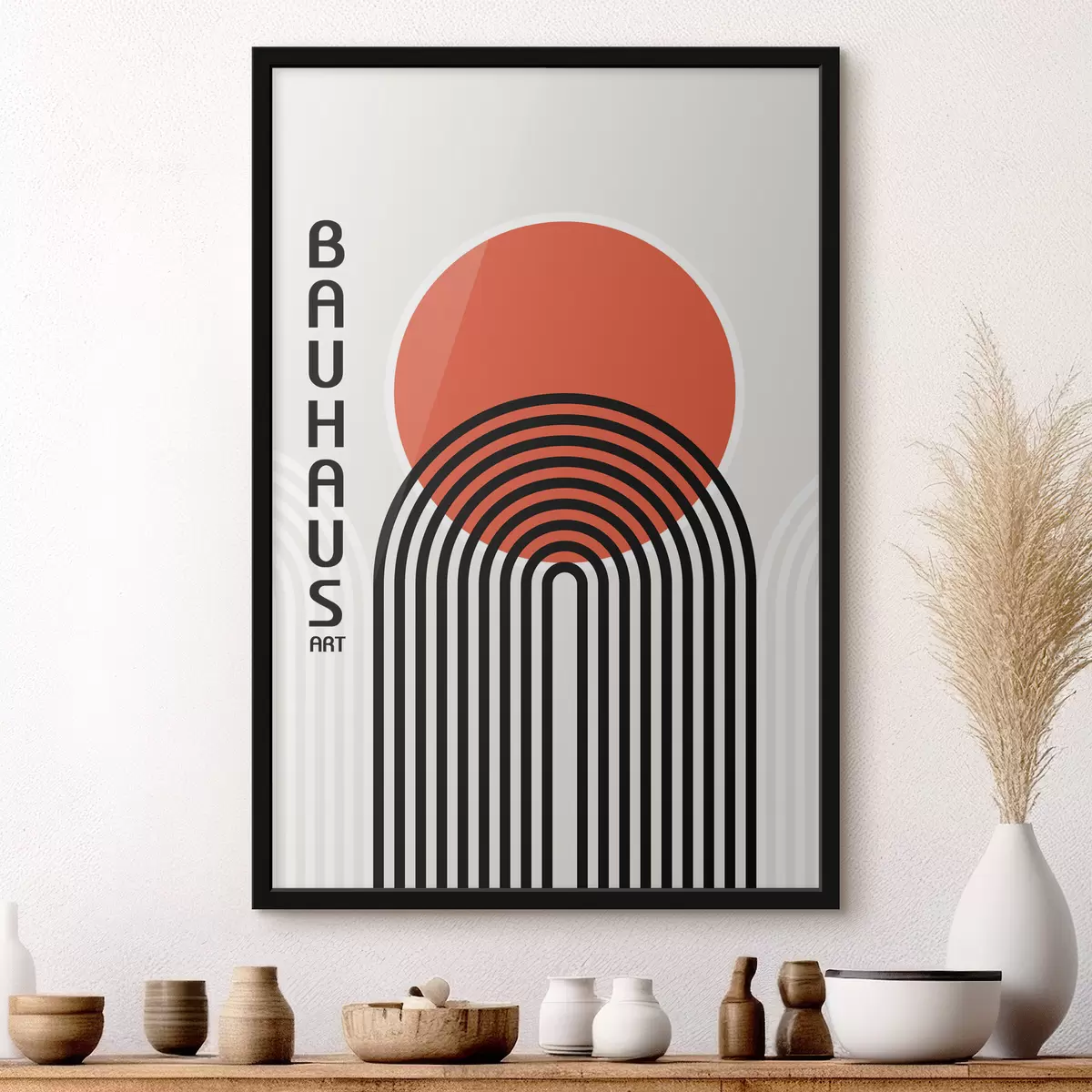 Plakat Bauhausi geomeetriline abstraktsioon f39261