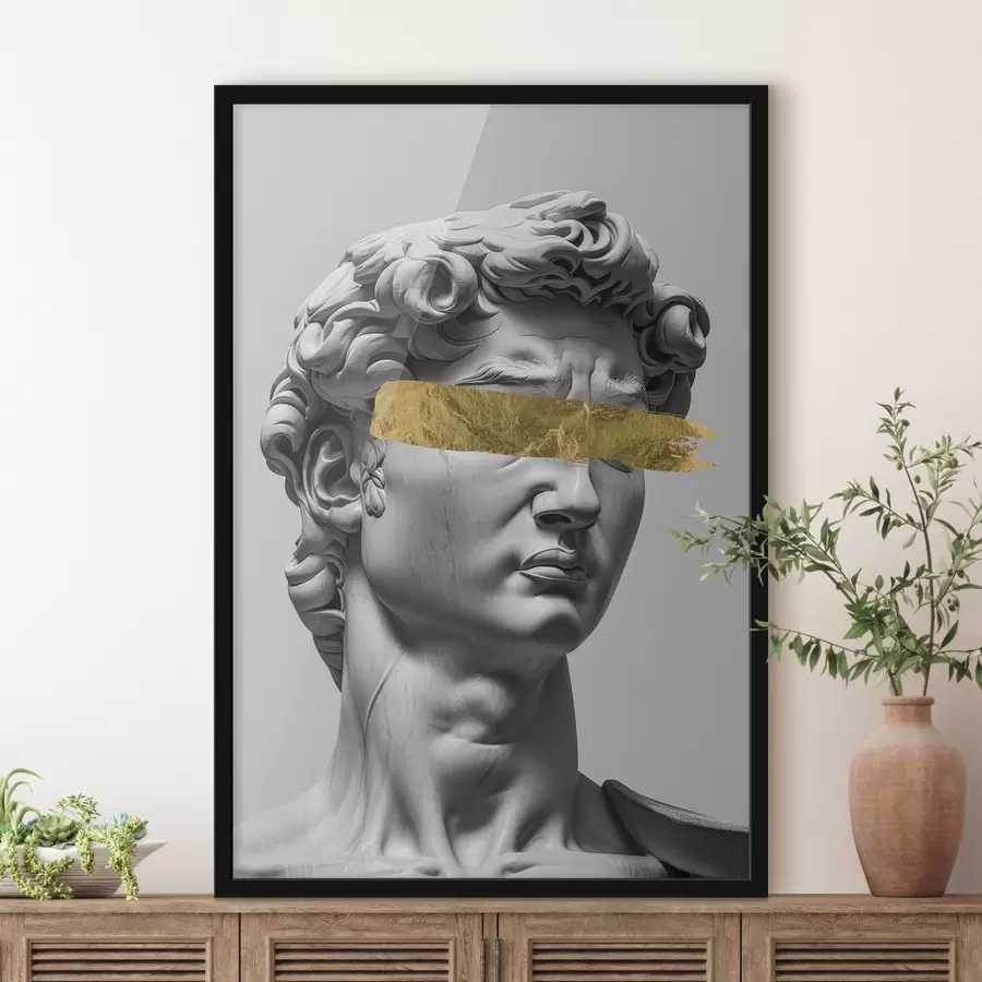 Fototapeedid Moodne skulptuur Taavetist suletud silmadega f26129