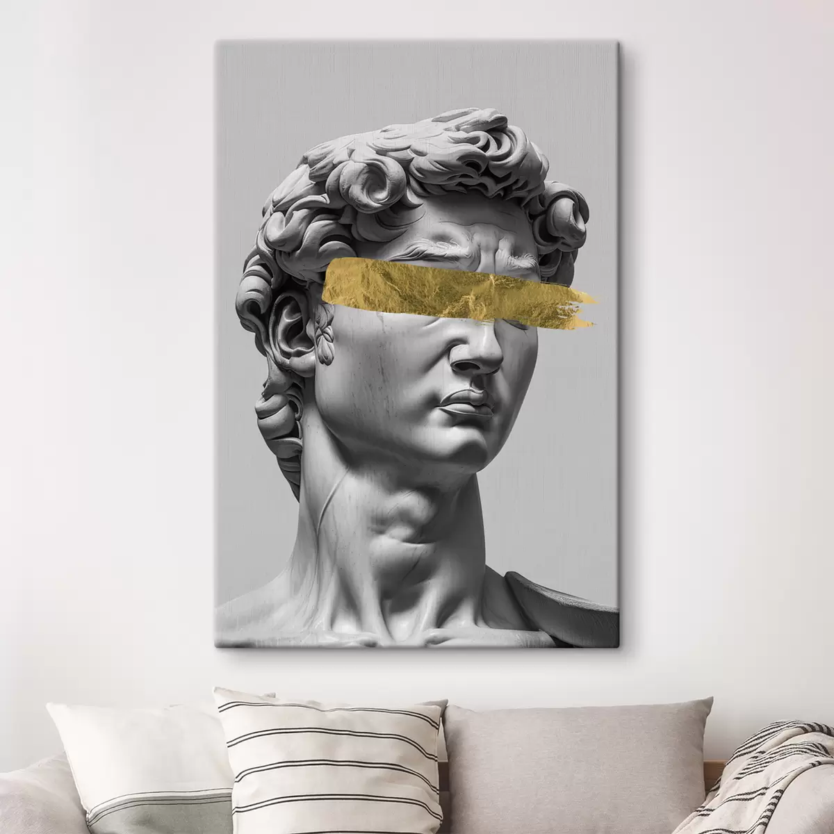 Pilt Moodne skulptuur Taavetist suletud silmadega s26129