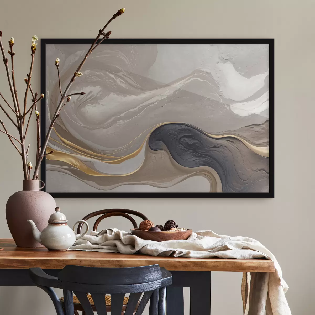 Plakat Abstraktsioon koos tekstuuri imitatsiooniga f39088