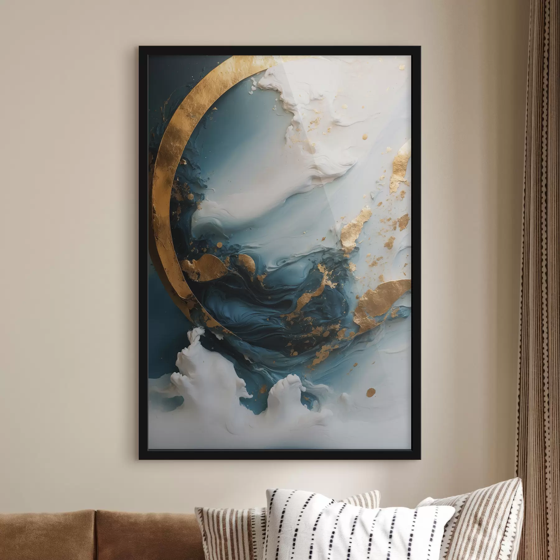 Fototapeedid Abstraktsioon sinise ja valge värviga f39154