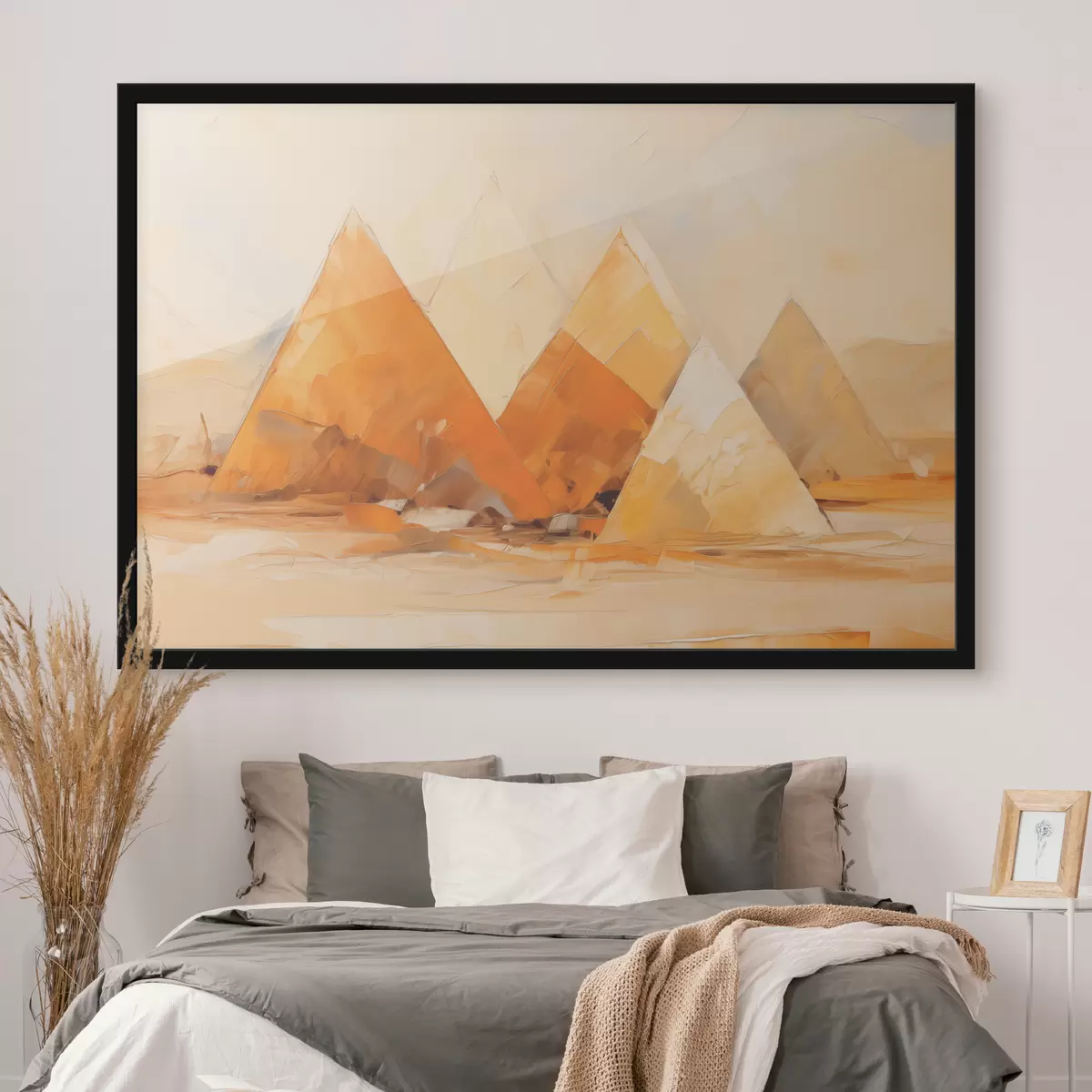 Plakat Püramiidid kõrbes õlimaal f39435