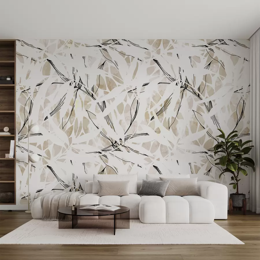 Fototapeedid Erinevate lehtedega muster w07865