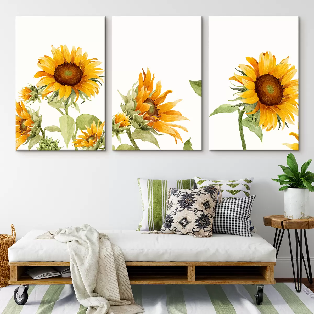 Pilt Värvilised akvarell-päevalilled m00334