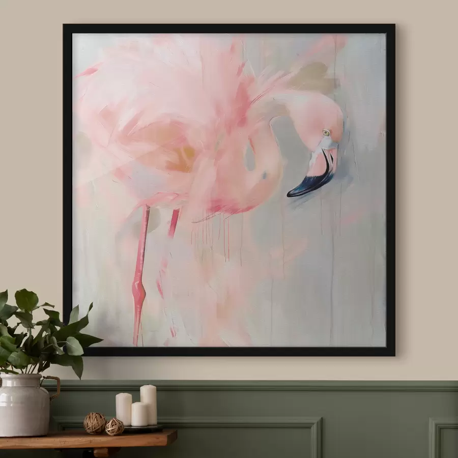 Fototapeedid Roosa flamingolind f39541