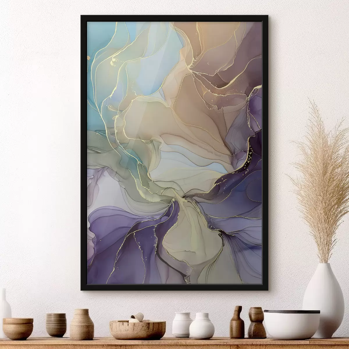 Plakat abstraktsioon alkoholivärvidega f39482