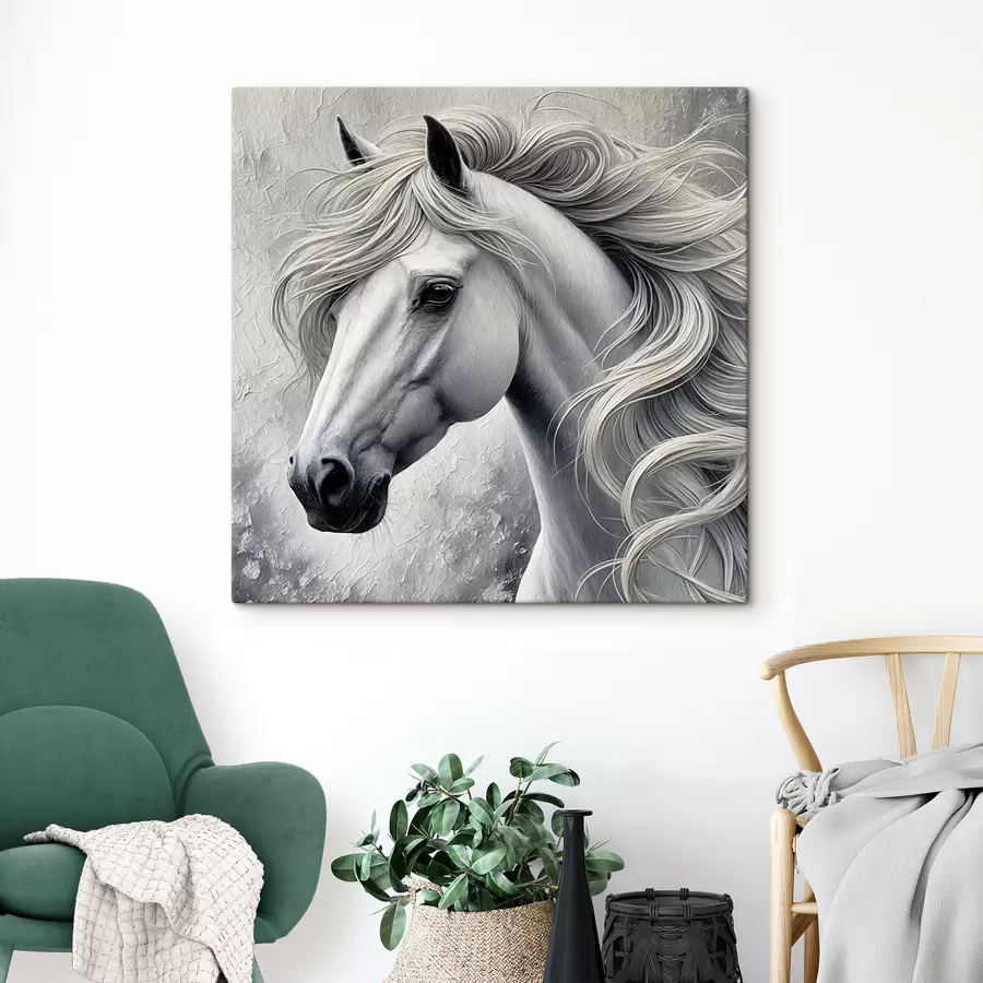 Pilt Valge hobuse portree s39489