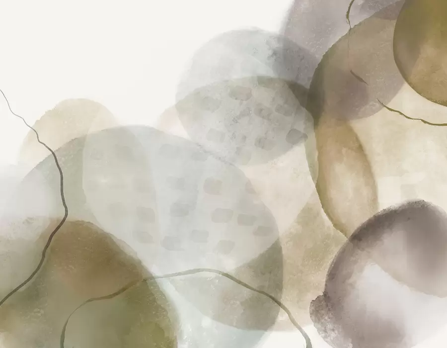 Fototapeedid Pehmed, akvarellsed abstraktsed kujundid pruuni, seepia ja valge toonides w07926v1