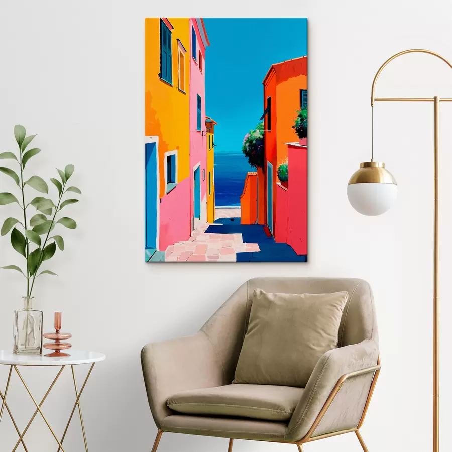 Pilt Merevaade ja valgusküllane tänav s39582