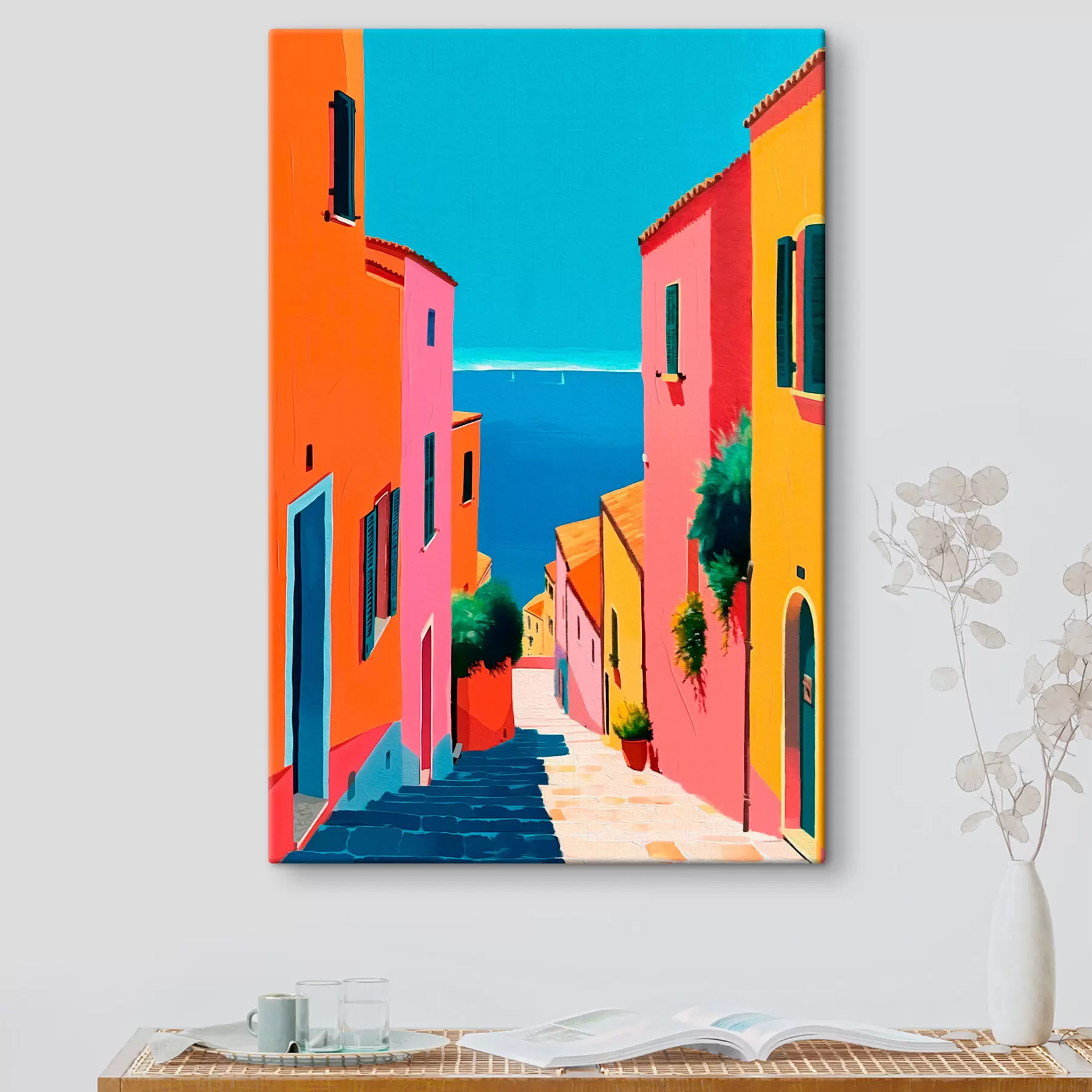 Fototapeedid Merevaade ja valgusküllane tänav s39579