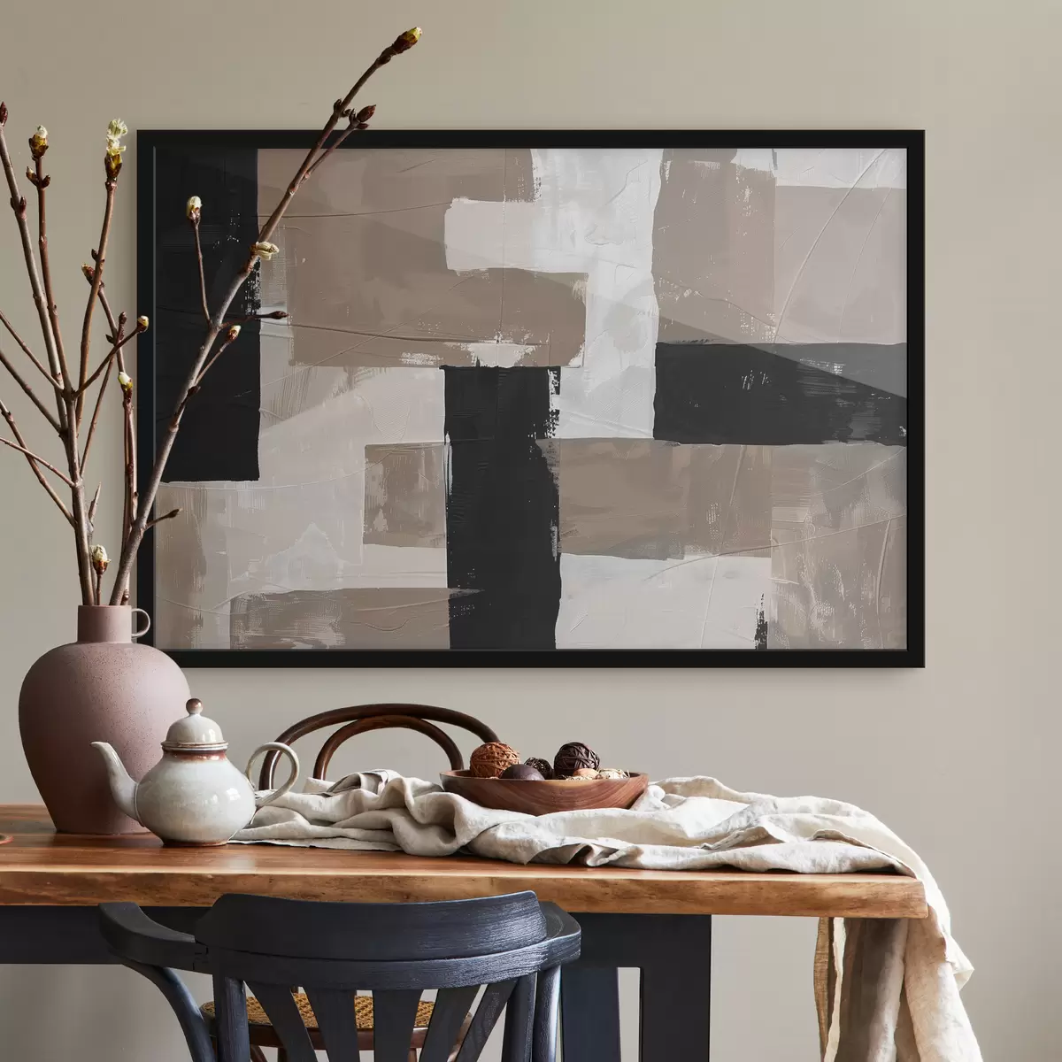 Plakat Abstraktsioon koos tekstuuri imitatsiooniga f39560