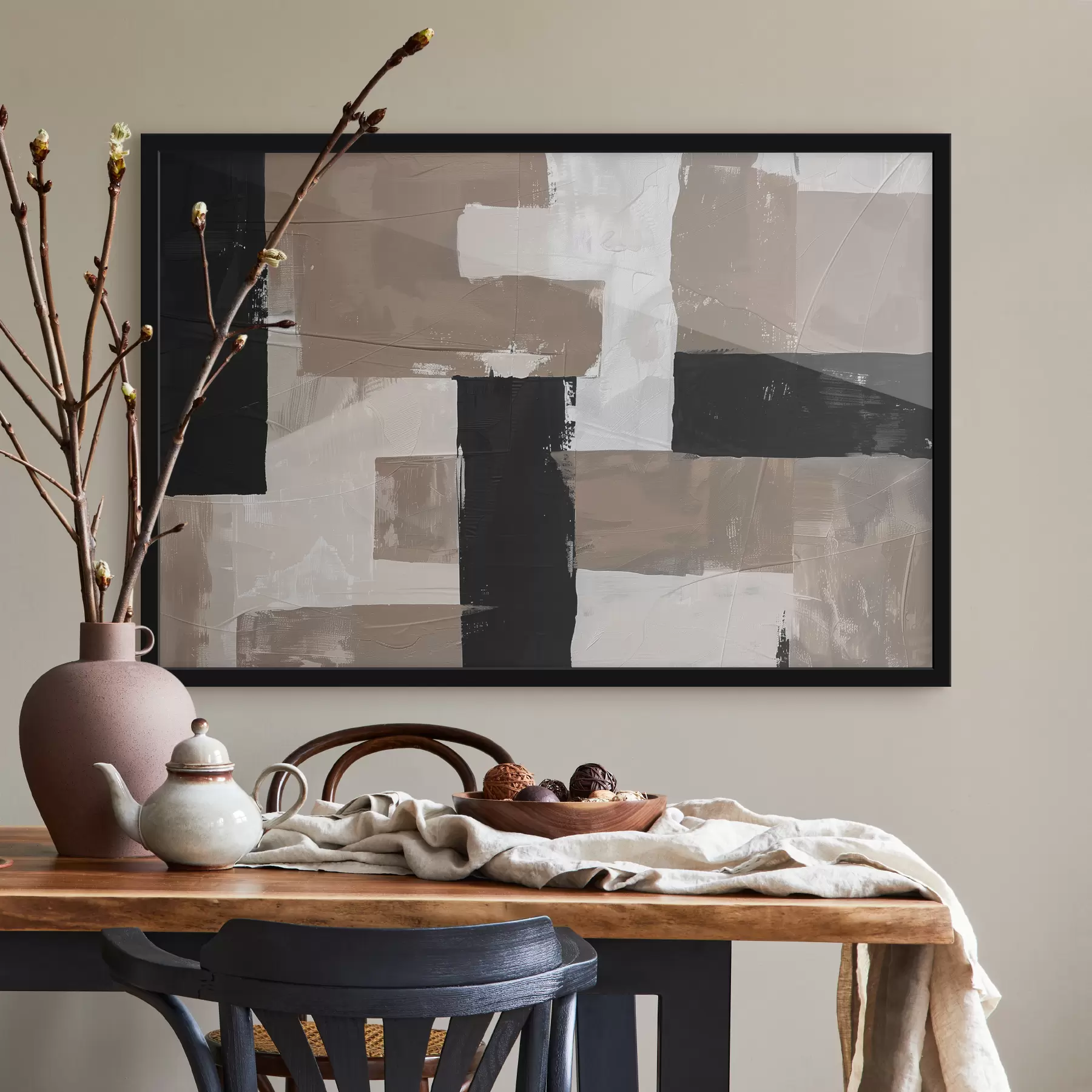 Pilt Abstraktsioon koos tekstuuri imitatsiooniga f39560