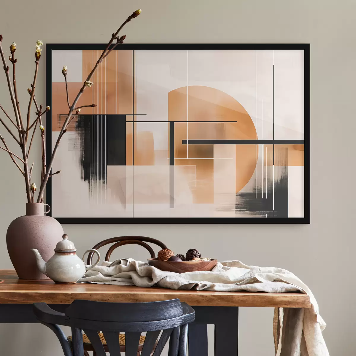 Plakat Abstraktsioon geomeetriliste kujunditega f39561