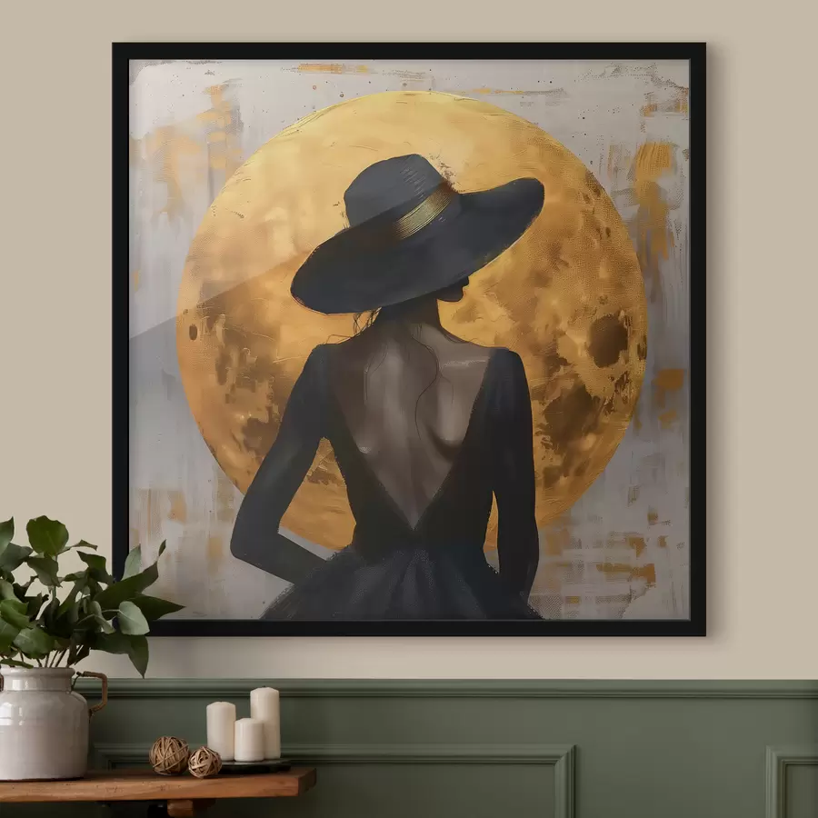 Fototapeedid Tüdruk mustas f39685