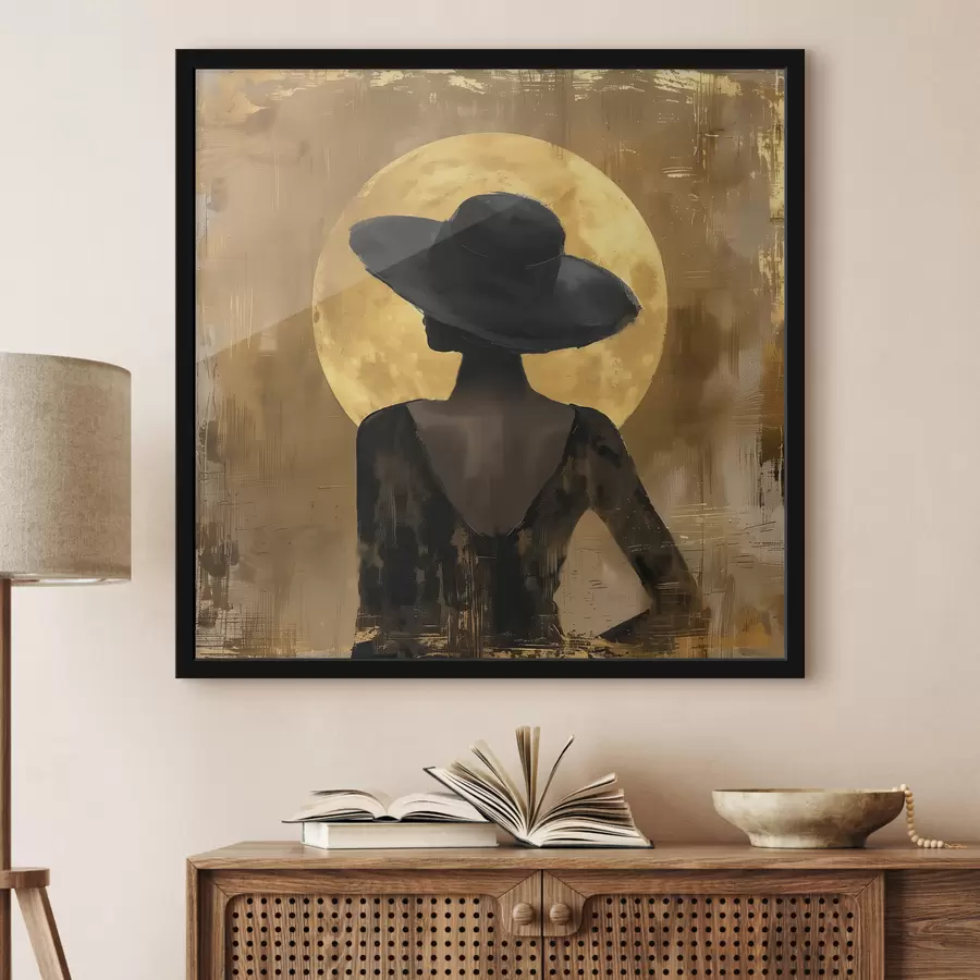 Fototapeedid Tüdruk mustas f39686