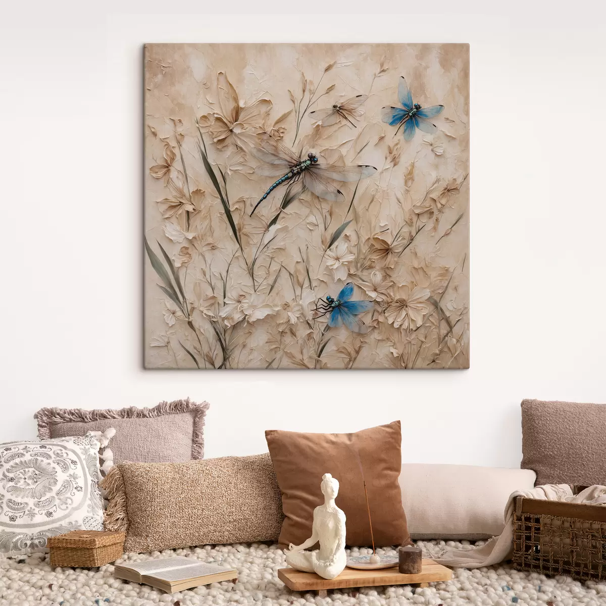 Pilt Dragonflies abstraktsel beežil taustal s39600