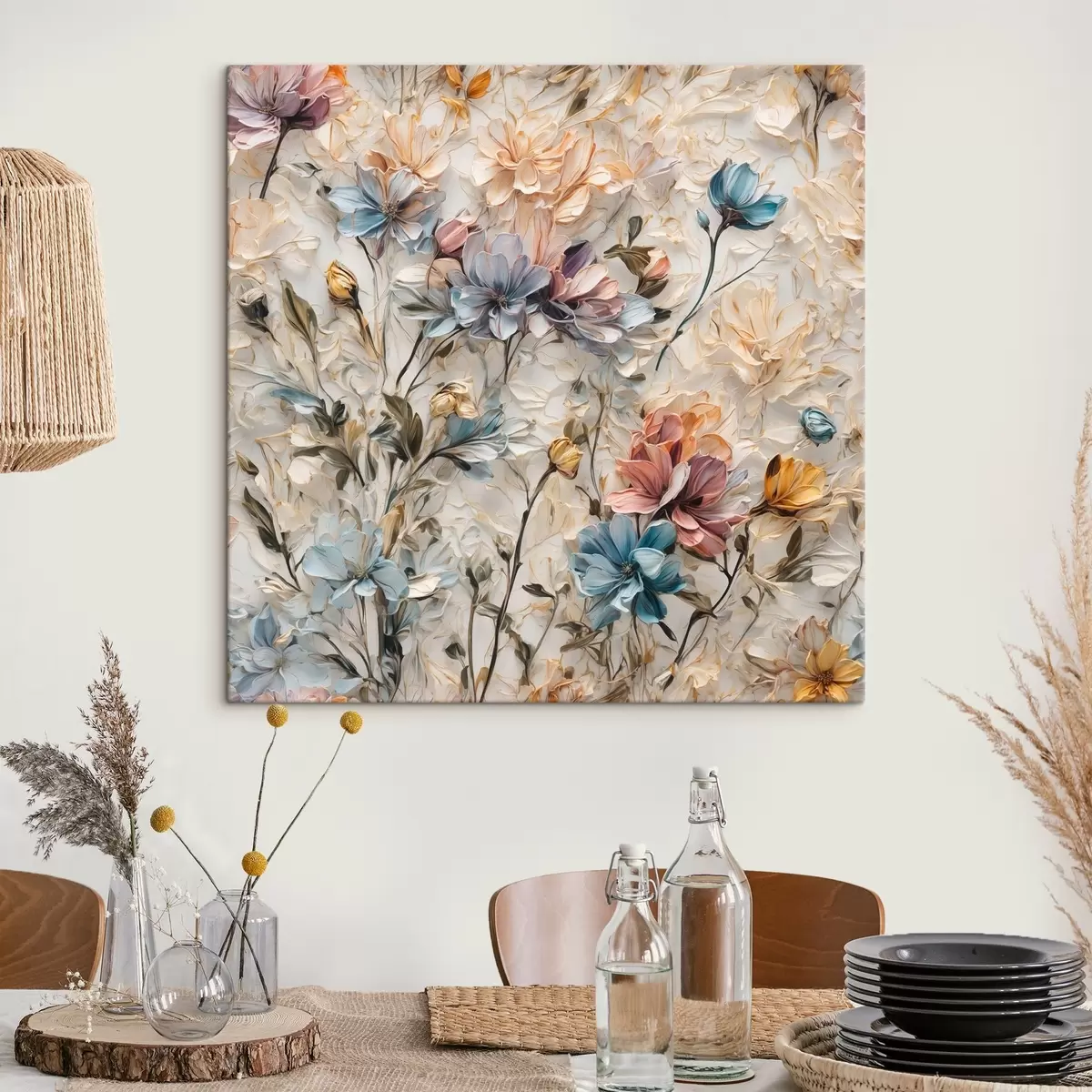 Pilt Abstraktsed lilled ja lehed s39605