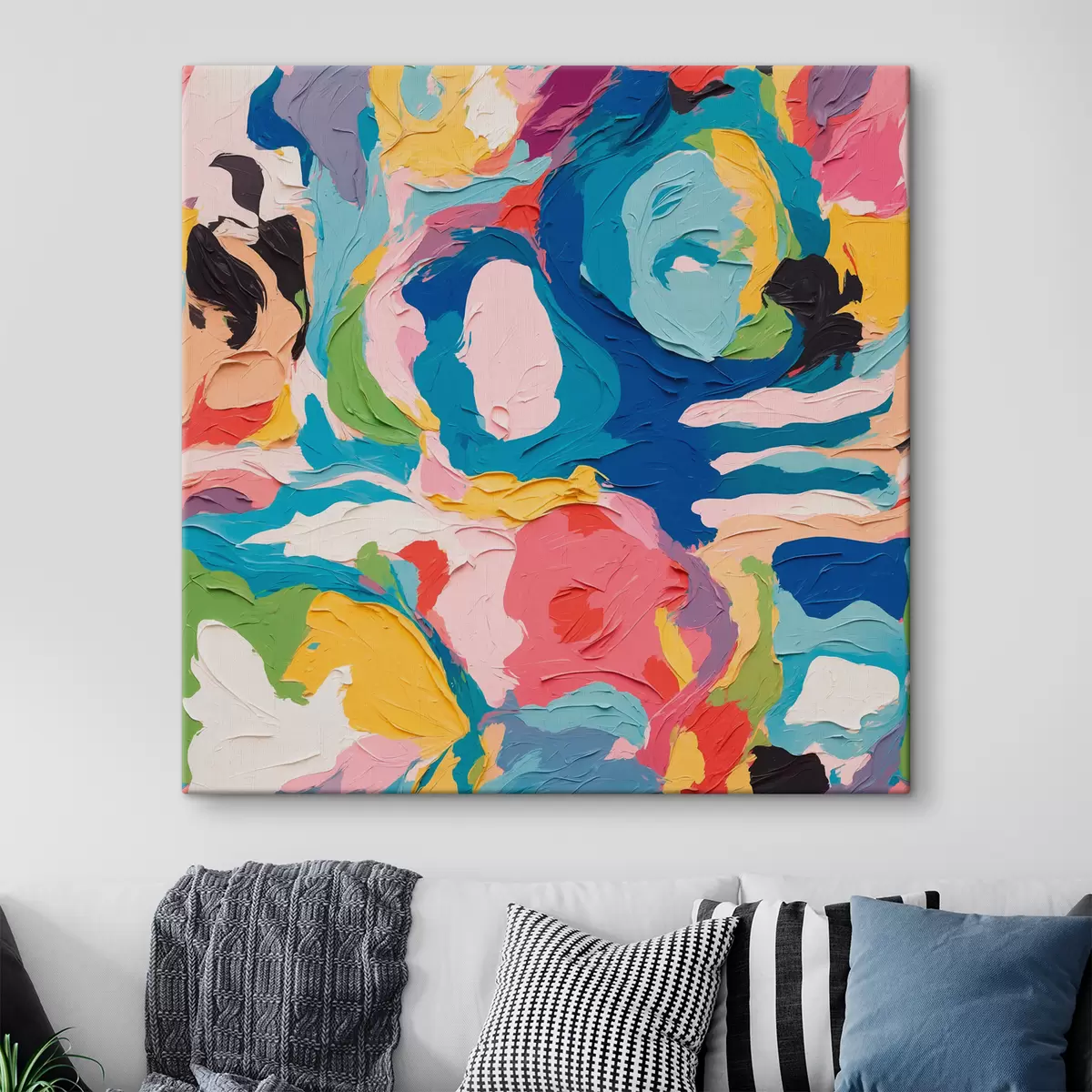 Pilt Abstraktne maal mitmevärviliste värvidega s39612