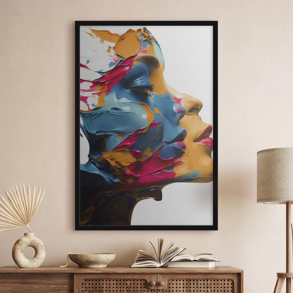 Plakat Naise nägu õlivärvidega f39591