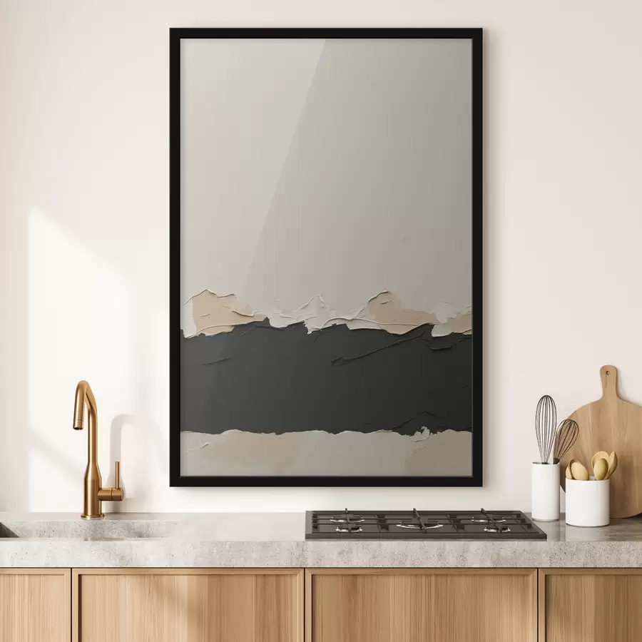 Fototapeedid Abstraktne maal valge ja musta värviga f39609