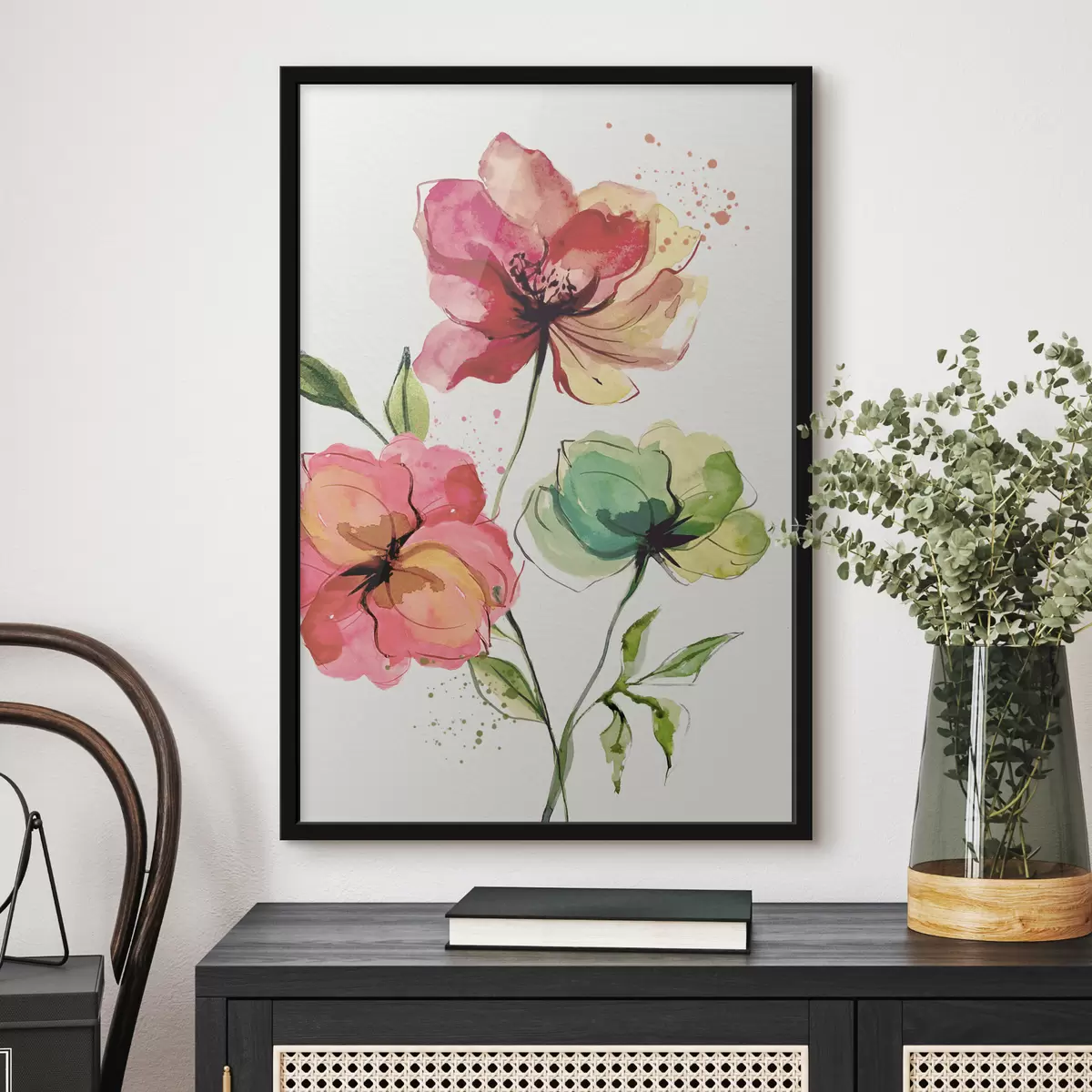 Plakat Akvarelllilled värvipritsmetega f39769