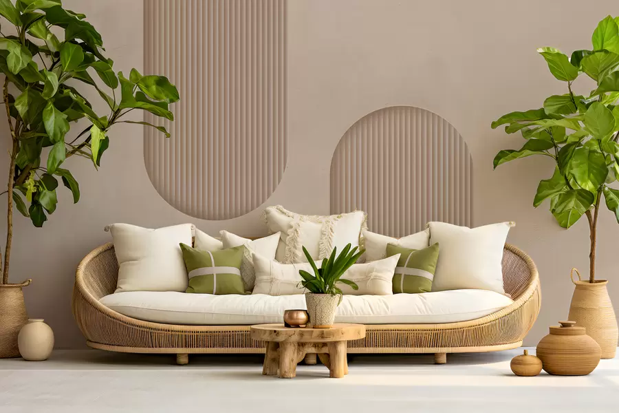 Fototapeedid Art Deco tekstuuriga tapeet soojades beežides toonides. Mahuliste kaarte jäljendamine    w08048