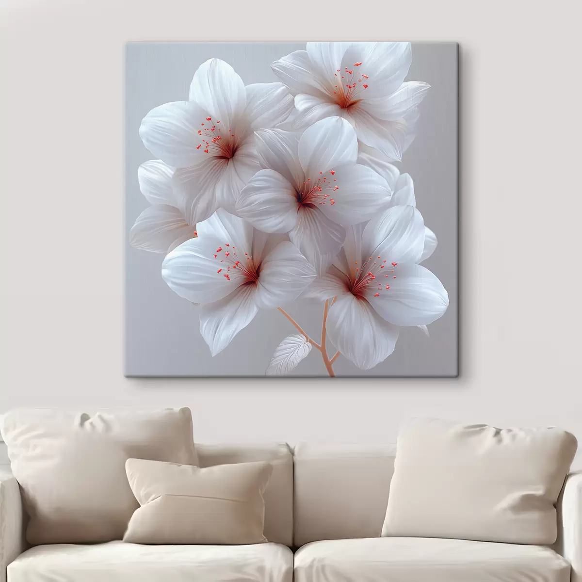 Pilt Elegantsed ja minimalistlikud valged liiliad s39761