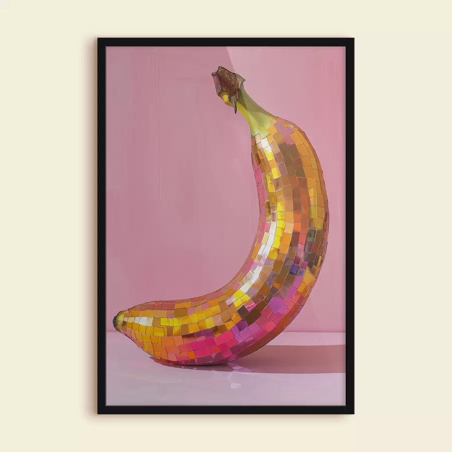 Fototapeedid Õlimaalitud banay diskopall heleroosa taustaga f39766