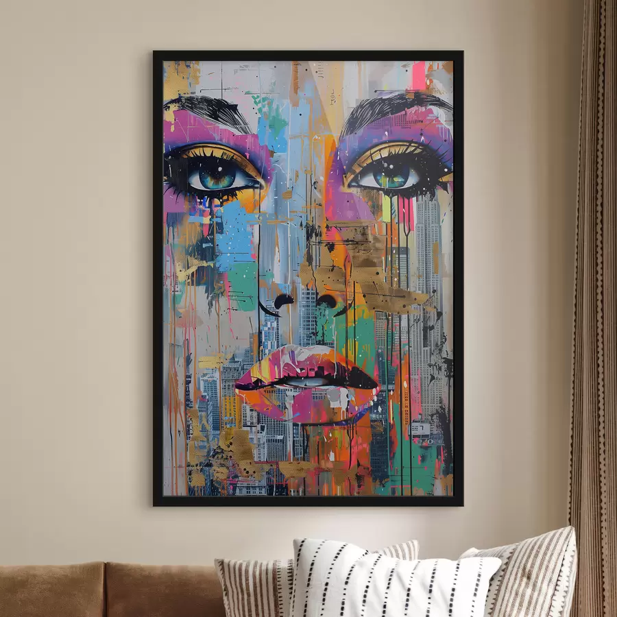 Pilt Sinised silmad ja linnavaade f39800