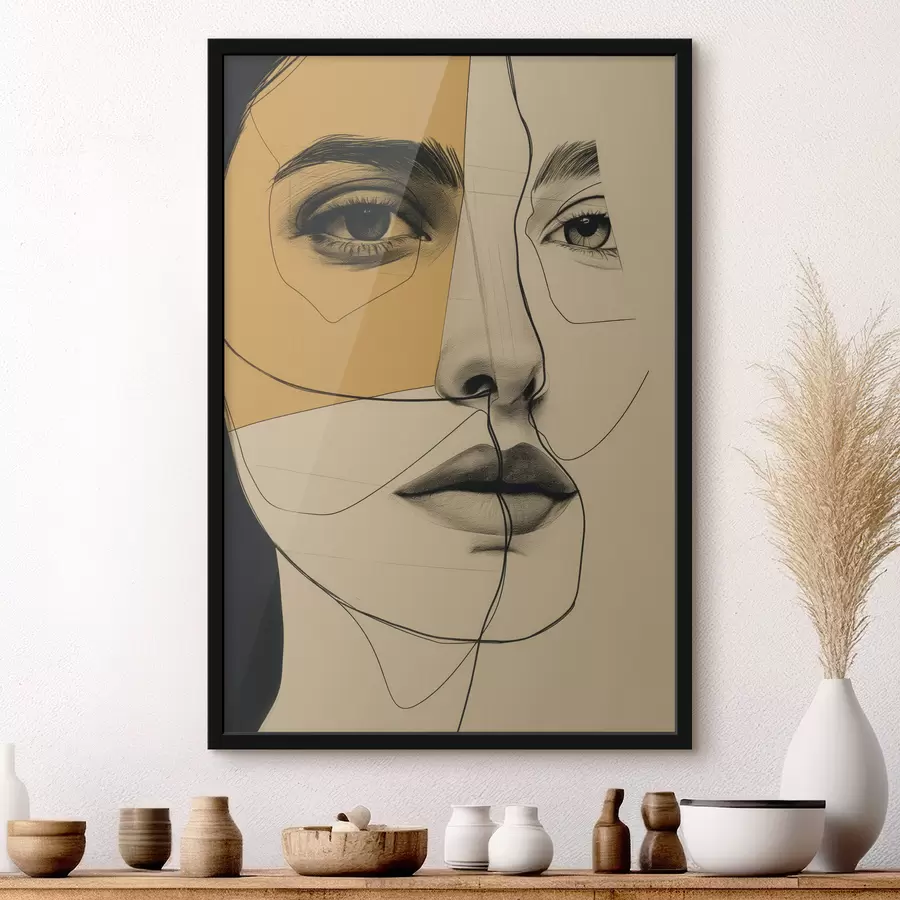 Fototapeedid Jooned, pliiats, abstraktsioon, antiik, tüdruk f39963