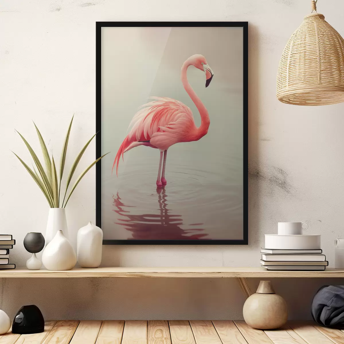 Plakat Roosa, flamingo f39965