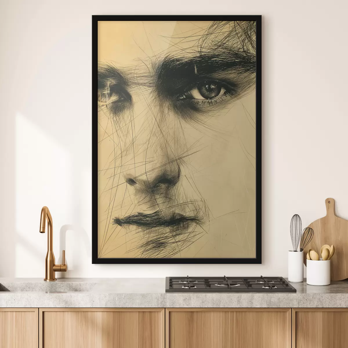 Plakat Abstraktsioon, silmad, mees, nägu f39968