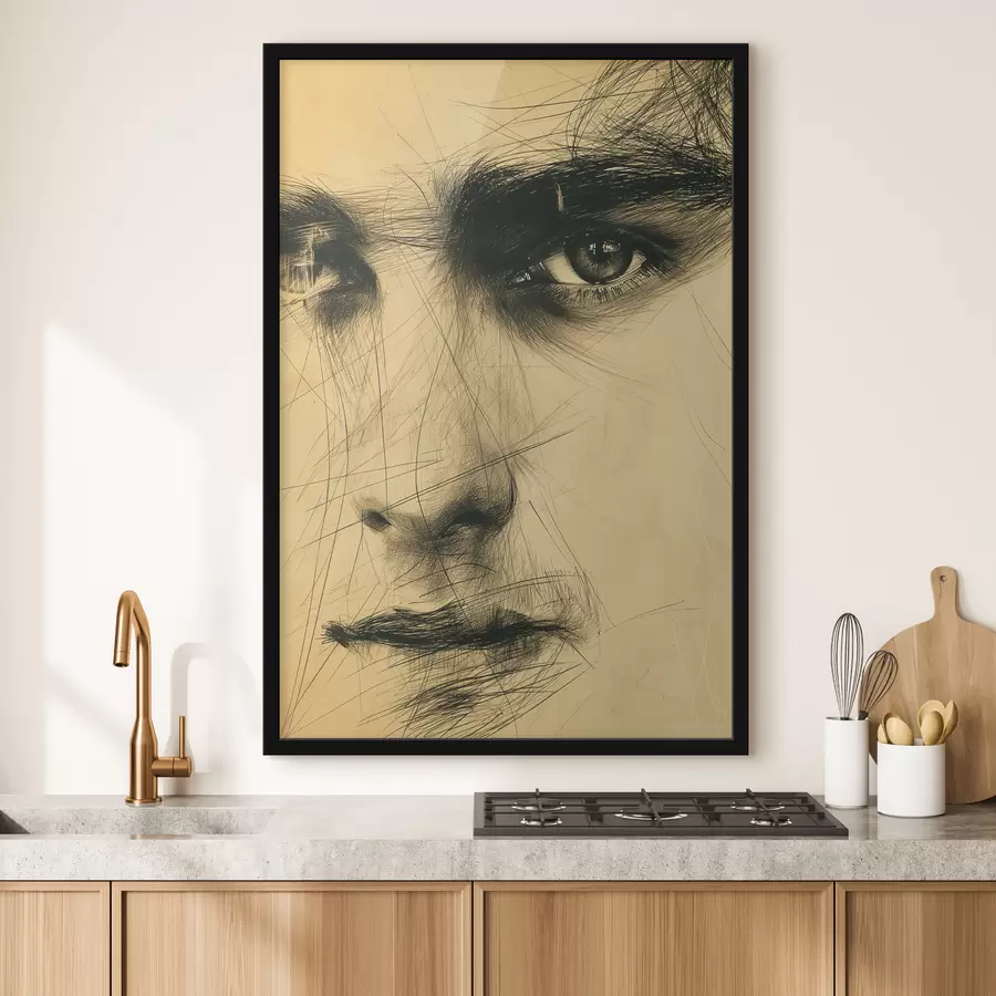 Fototapeedid Abstraktsioon, silmad, mees, nägu f39968