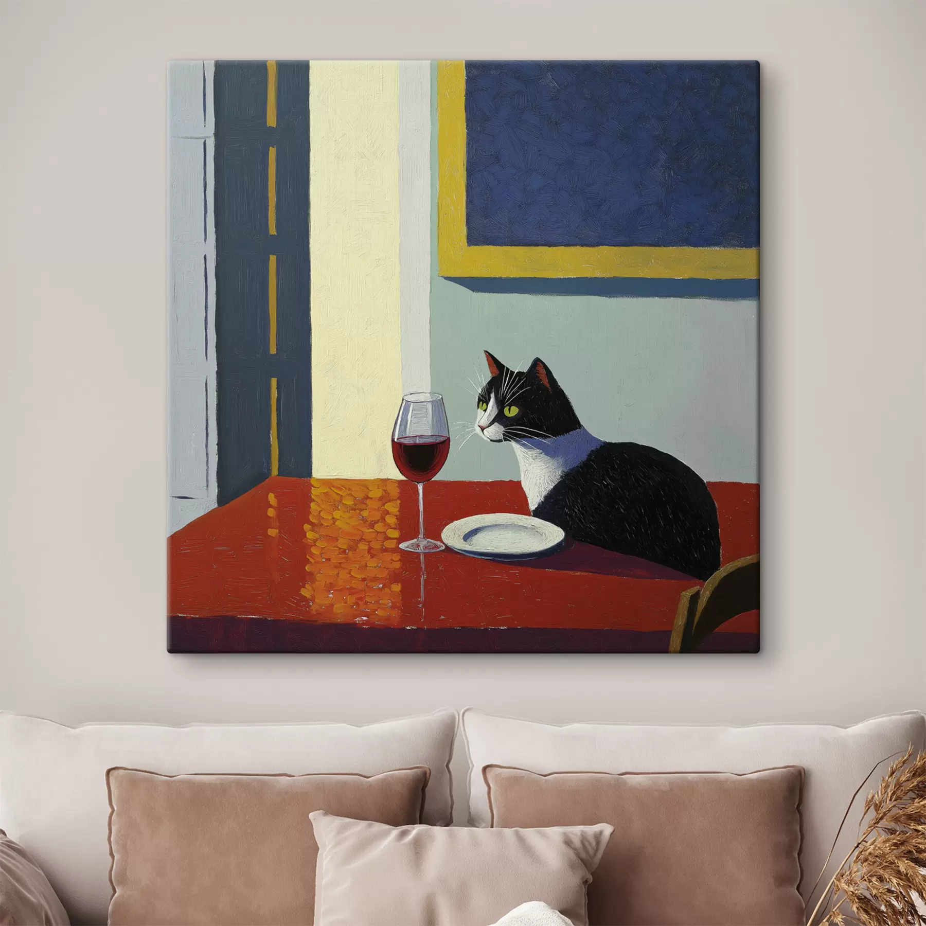 Fototapeedid Kass ja klaas veini s39913