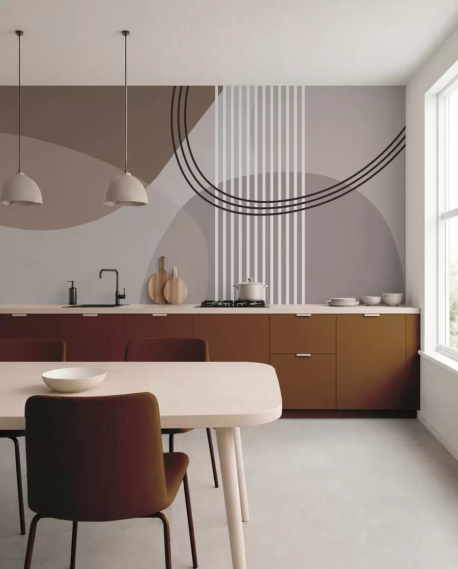 Fototapeedid Geomeetriline abstraktsioonjoon ja ring minimalism kaasaegne stiil  w08173