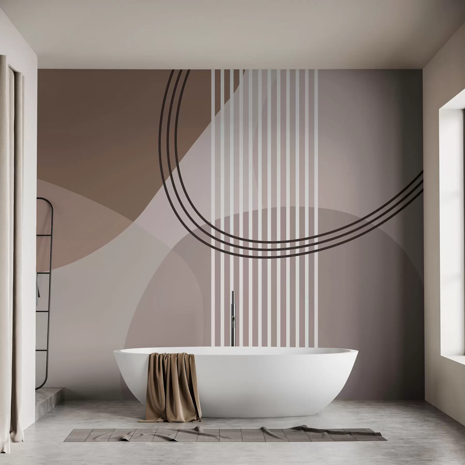 Fototapeedid Geomeetriline abstraktsioonjoon ja ring minimalism kaasaegne stiil  w08173