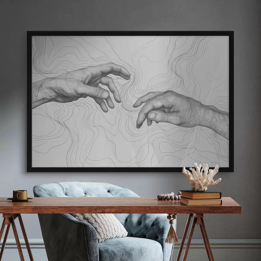 Fototapeedid Käed, abstraktsioon, joonjoonistus f39999