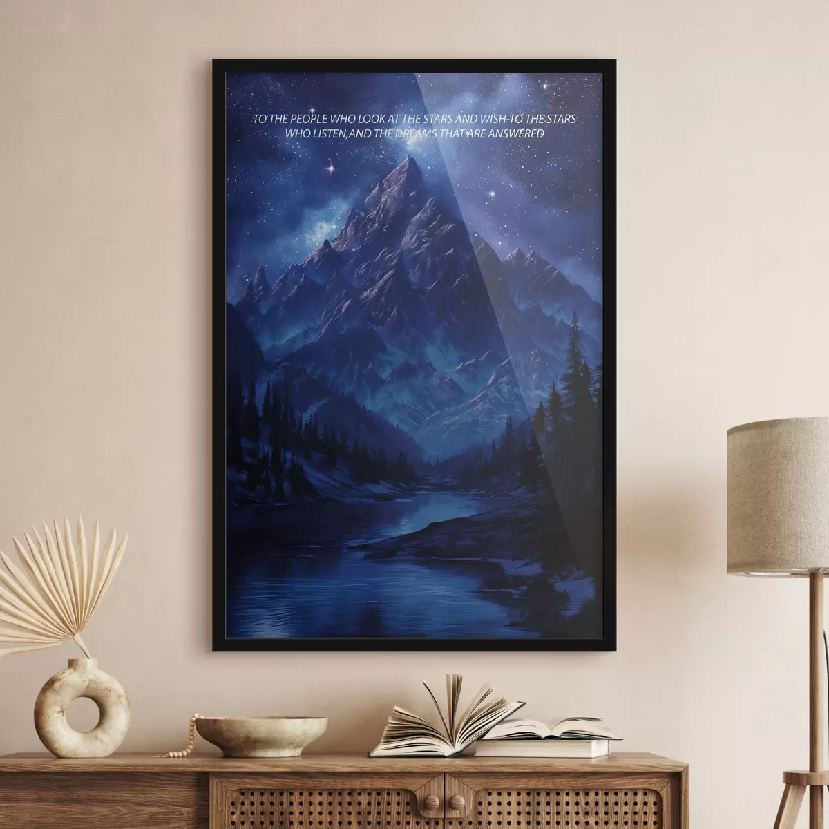 Plakat Unenäod, tähed, velaris, lilla f40009