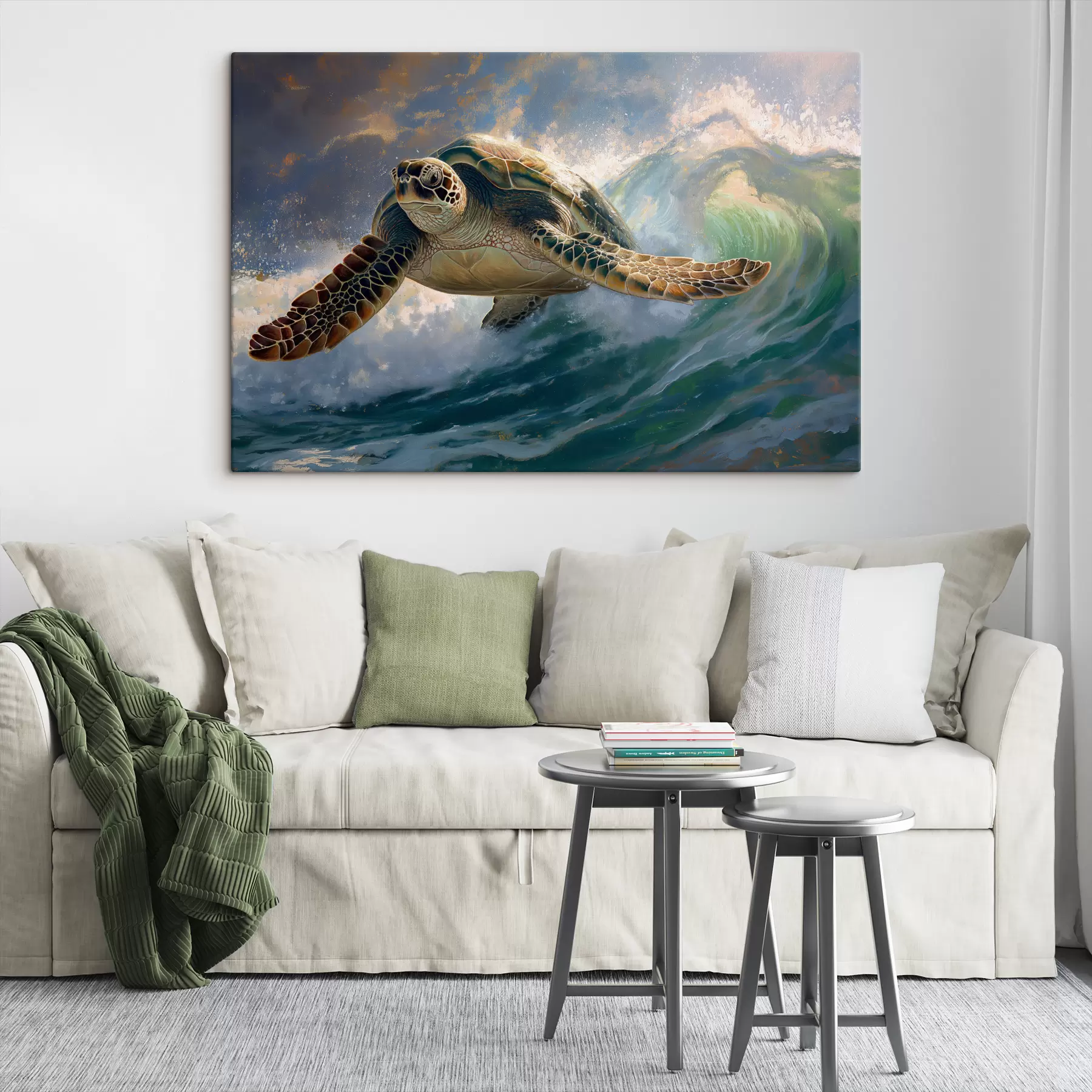 Fototapeedid Kilpkonn, vesi, roheline, sinine s40001