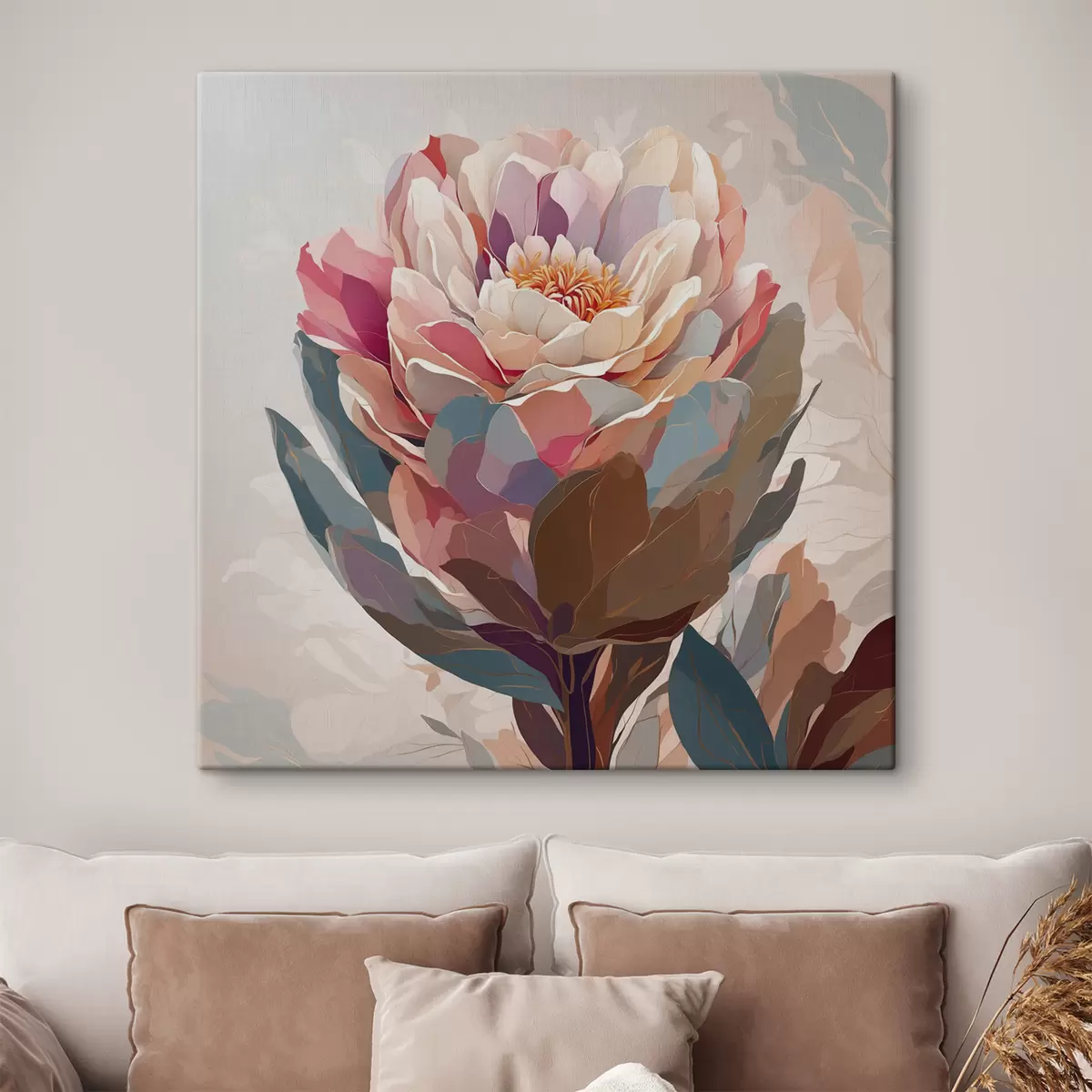 Pilt Mitmevärviliste kroonlehtedega lill s40060