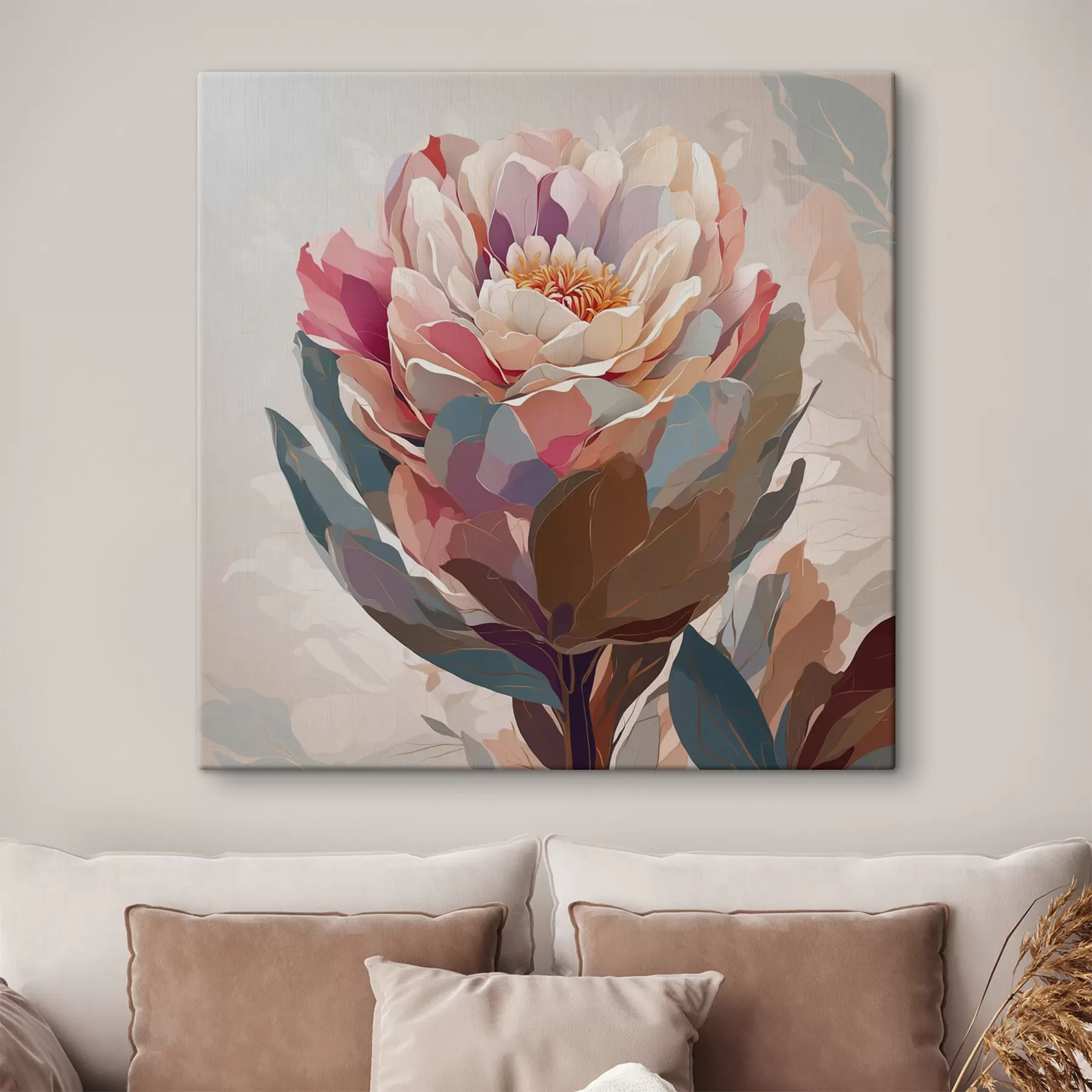 Pilt Mitmevärviliste kroonlehtedega lill s40060