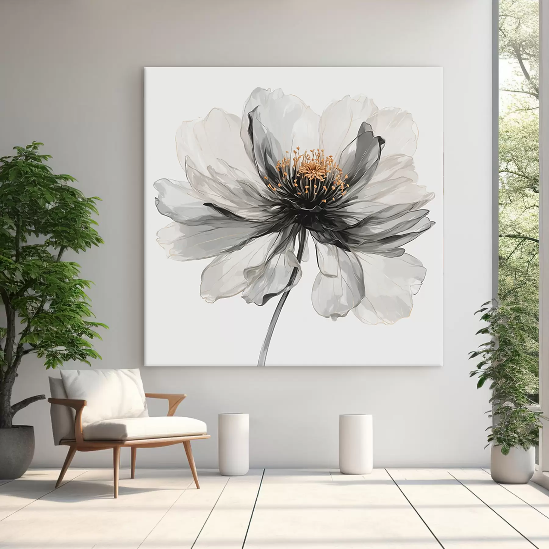 Pilt Läbipaistev must lill valgel taustal s40066