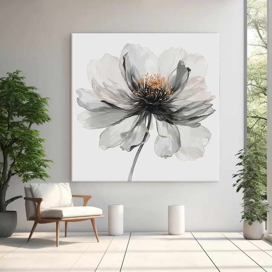 Pilt Läbipaistev must lill valgel taustal s40066