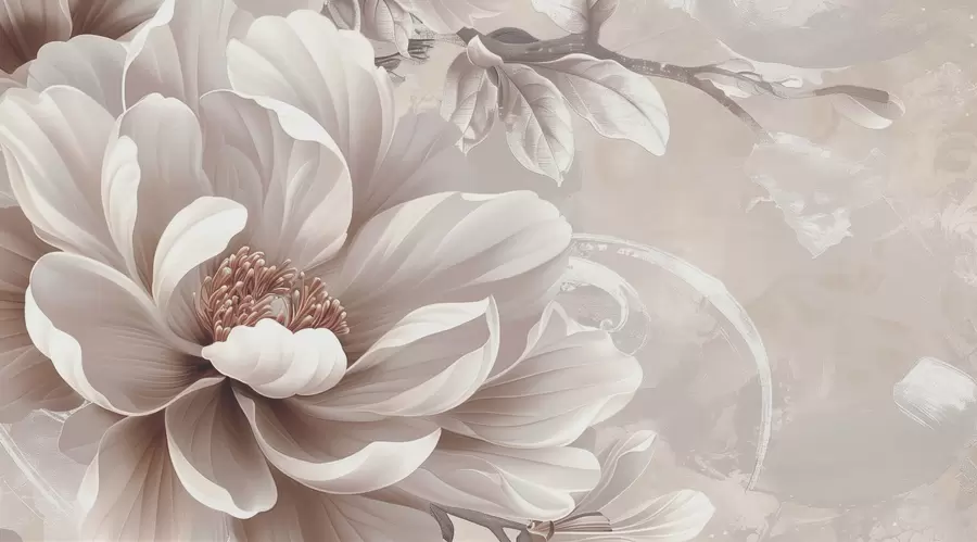 Fototapeedid Suur tolmune roosa lill grunge seinal w08181v1