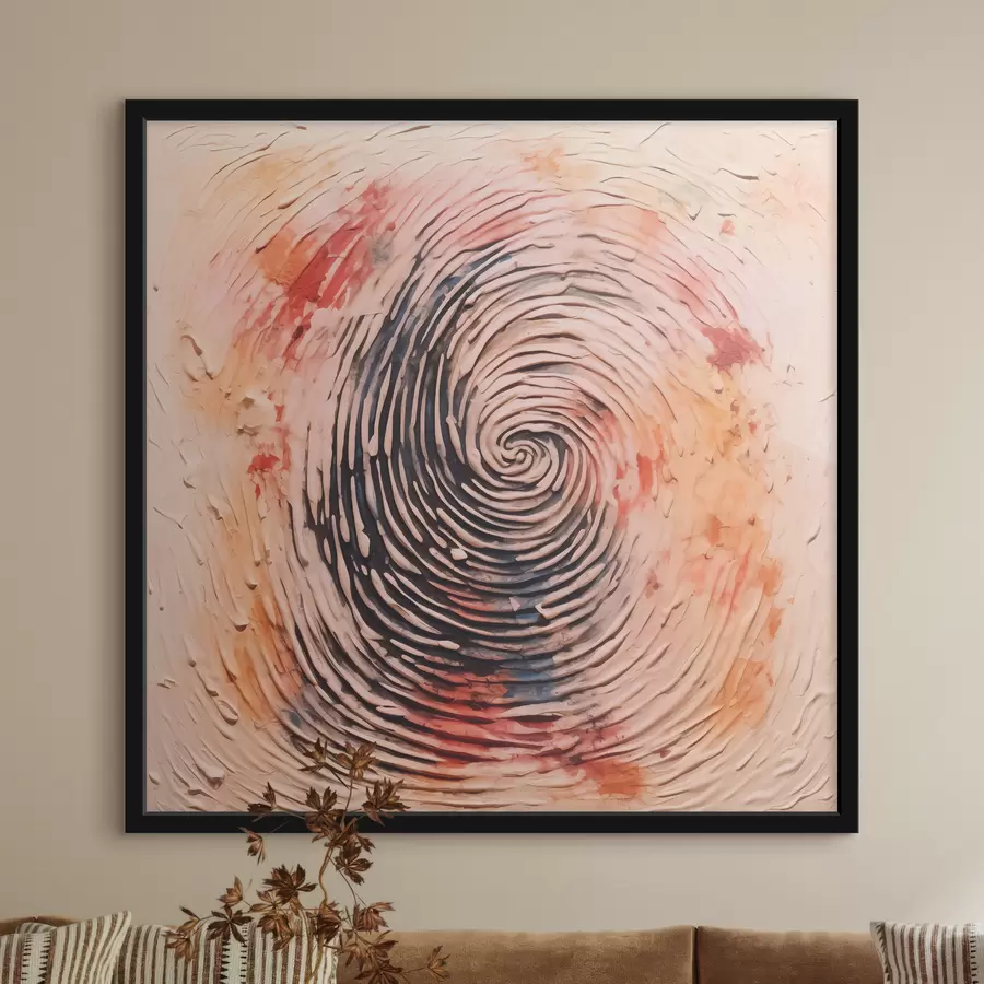 Fototapeedid Sõrmejälg värviga, beež, punane, oranž, kollane, must f40105